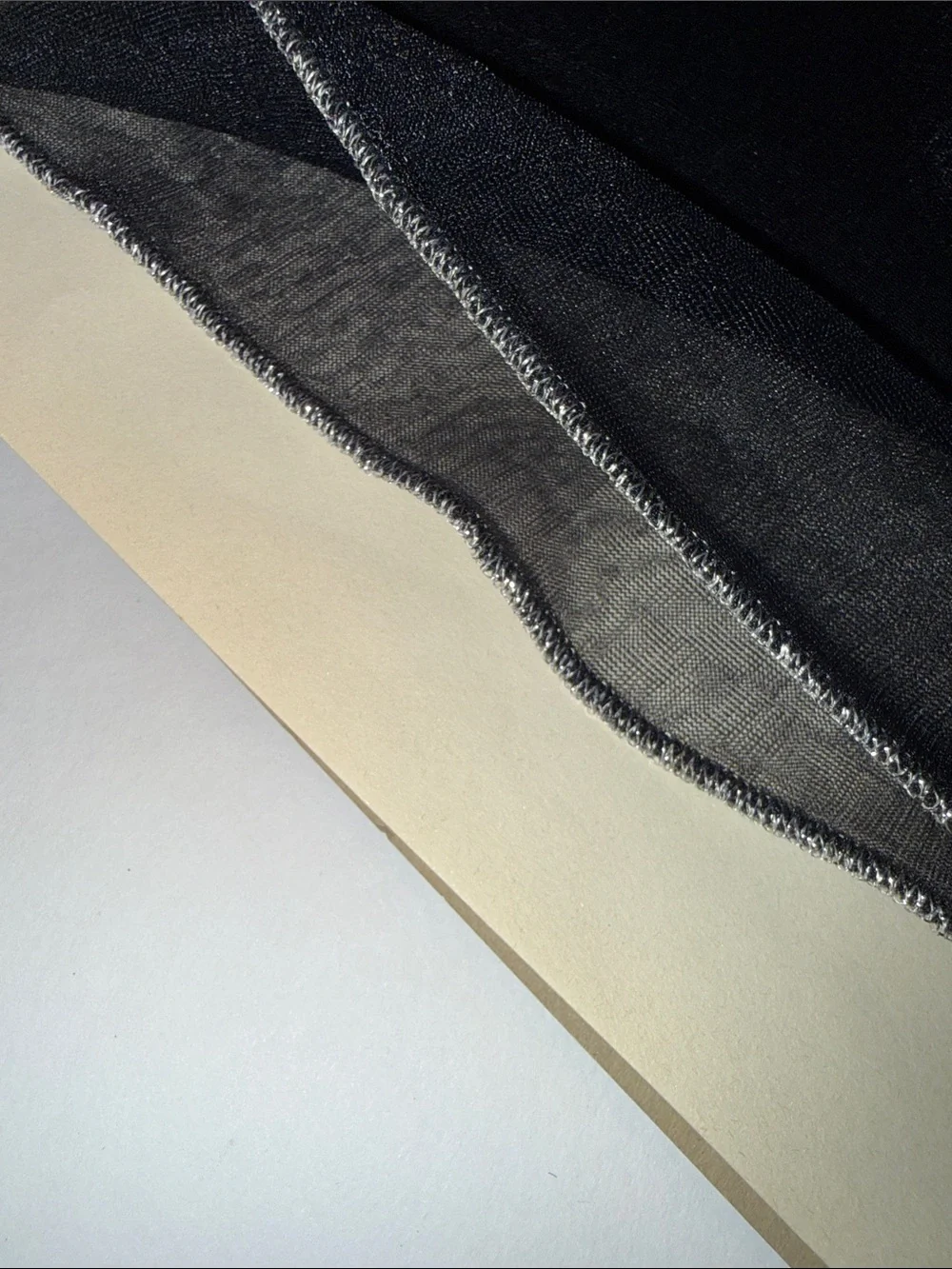 Vintage 80s Lurex Backseam Tights Pantyhose 2/M Black Silver Made by RVSCVS